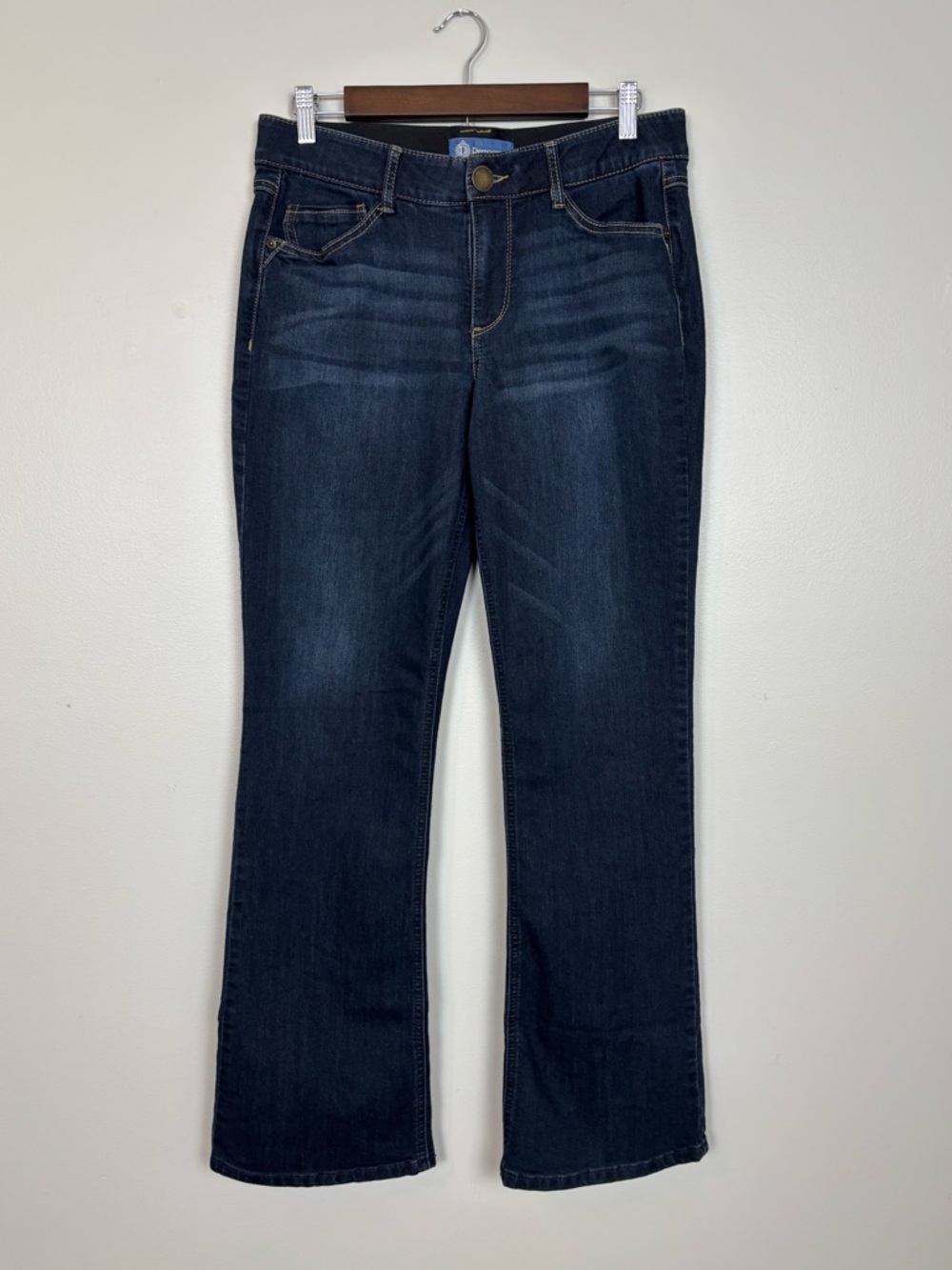 Democracy Jeans Womens 10 Blue Ab Solution Mid-Rise Itty Bitty Boot Denim